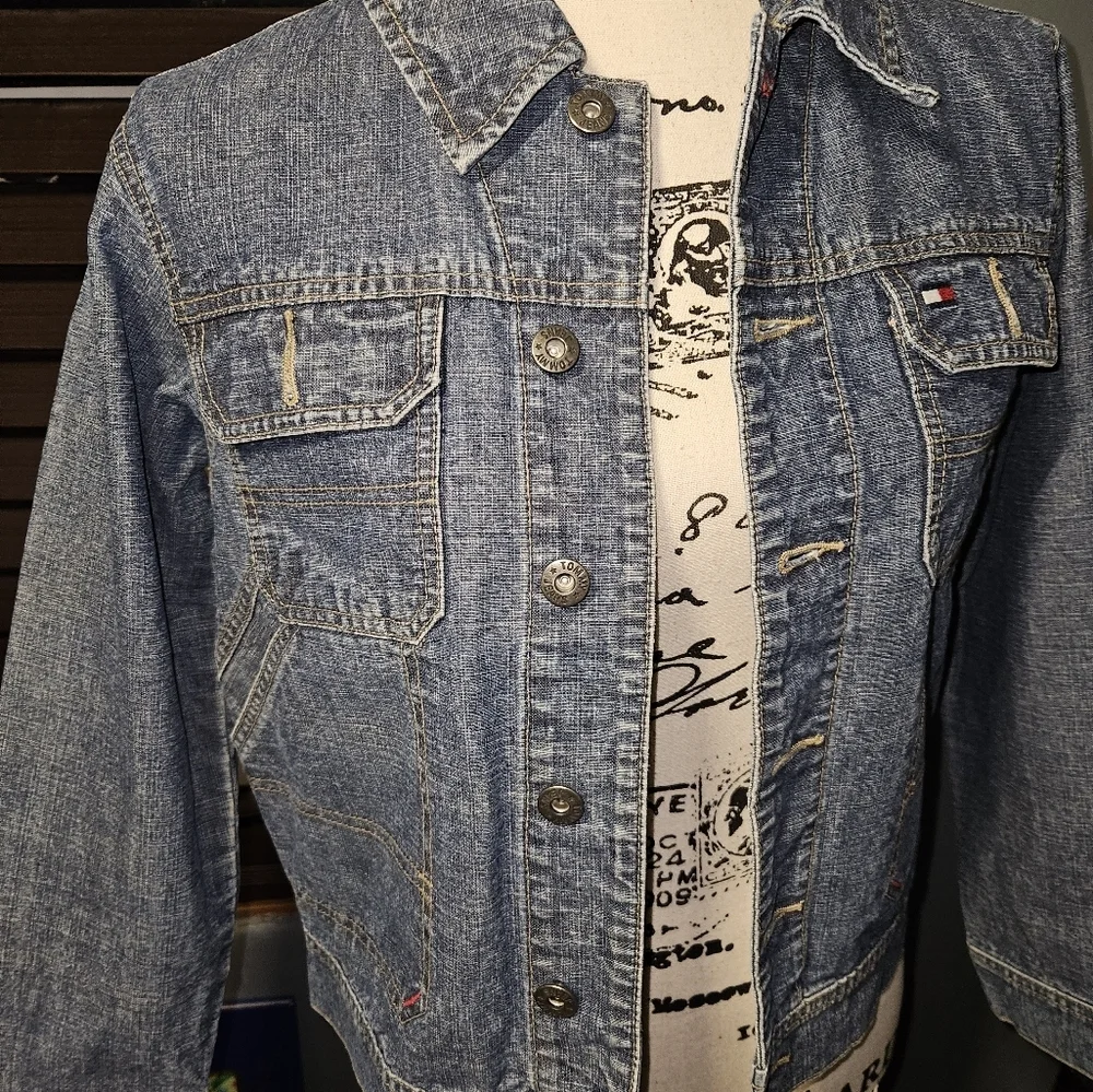 Tommy Hilfiger Womans Jean Jacket Size M - Picture 2 of 13